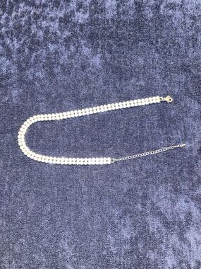 Silver Crystal Tennis Choker Necklace